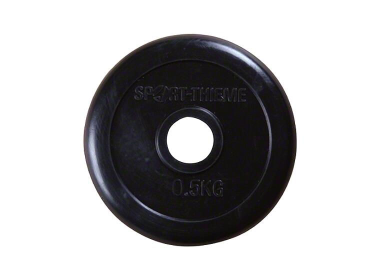 Vektskive Gummiert 20 kg sort Hull: 30 mm 